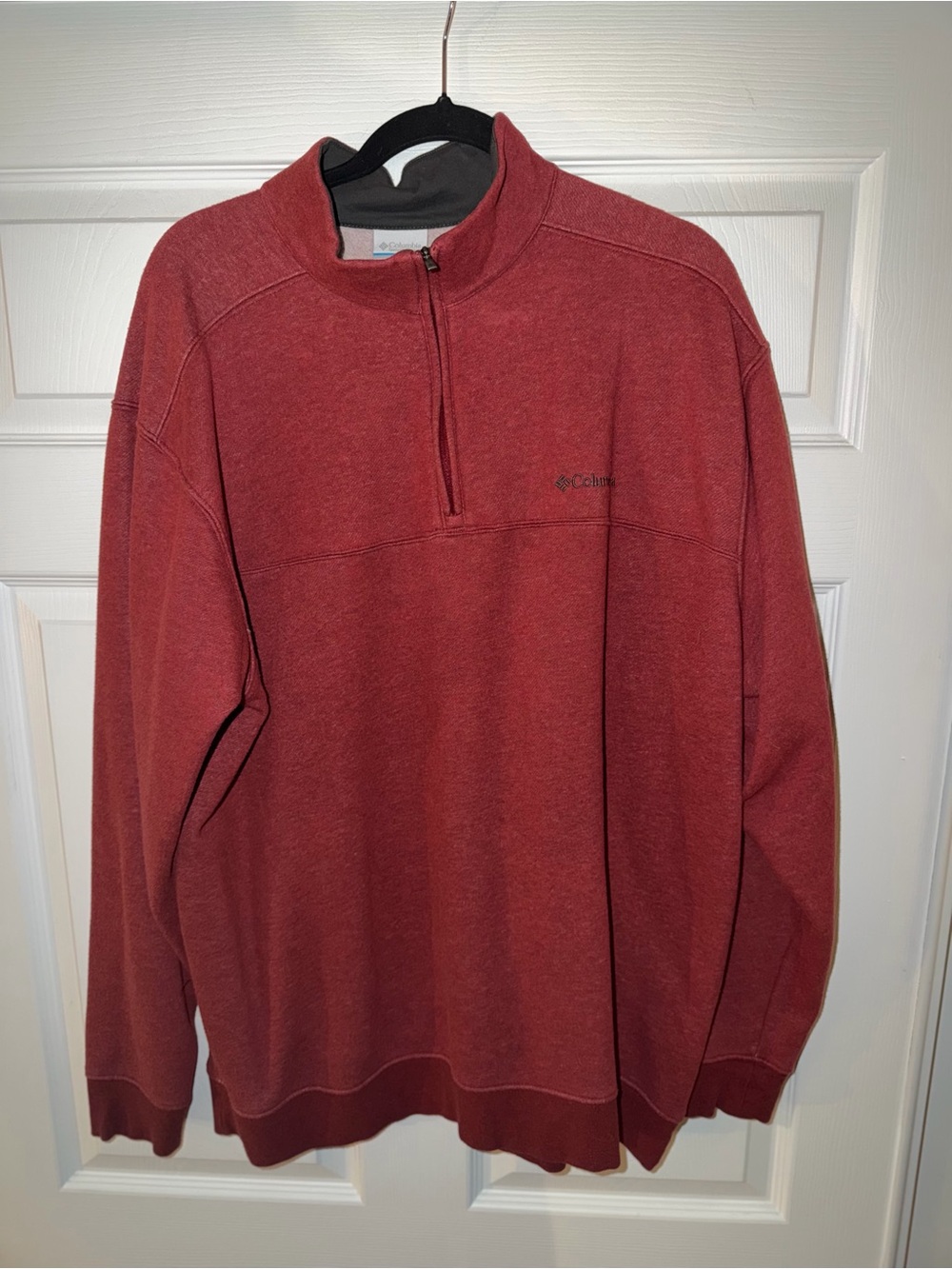 Columbia Hart Mountain 1/4 Zip Pullover Sweatshirt Men’s XXL Red